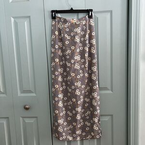 Rikki J. New York Y2K Floral Maxi Skirt 6 Side Slits Boho Cottagecore Prairie